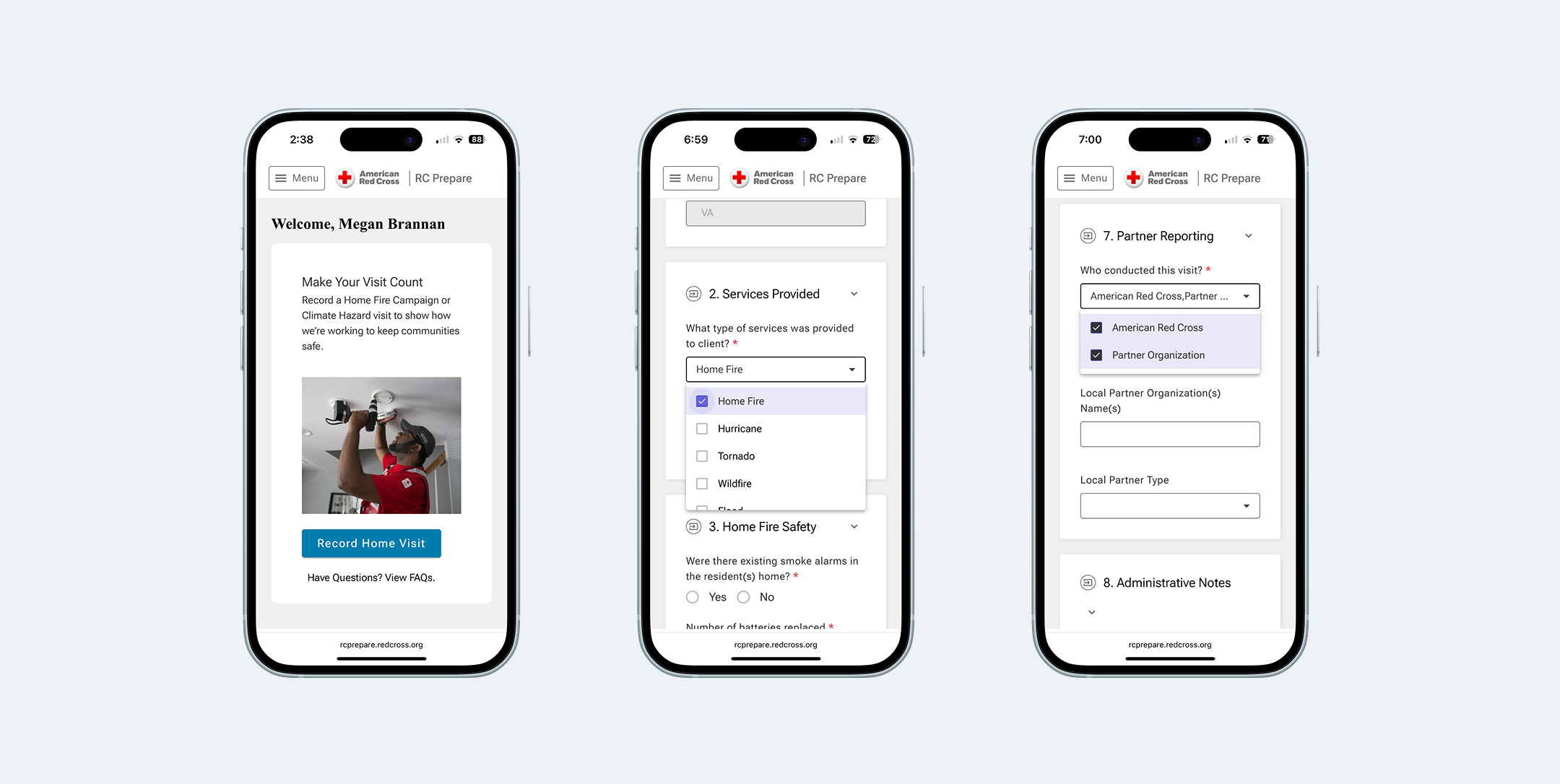 Mockup on mobile phone of the RC Prepare final design